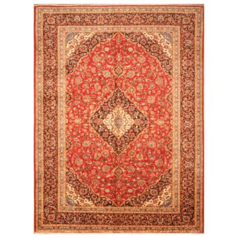 Persian Hand-knotted Kashan Wool Rug (9'8 x 13')