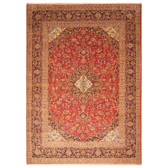 Persian Hand-knotted Kashan Wool Rug (9'8 x 13'2)