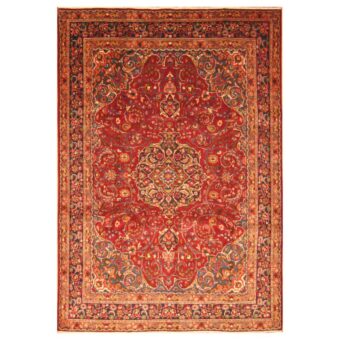 Persian Hand-knotted Mashad Wool Rug (7'9 x 11')