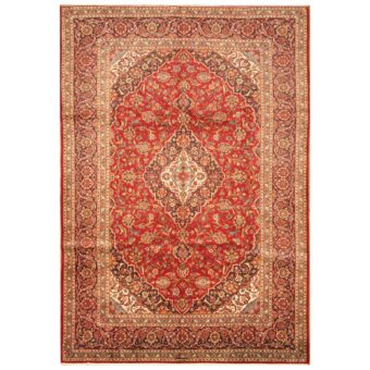 Persian Hand-knotted Kashan Wool Rug (7'10 x 11'5)
