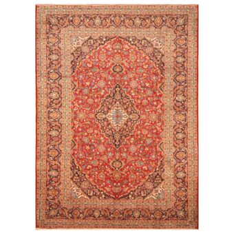 Persian Hand-knotted Kashan Wool Rug (8' x 11'1)
