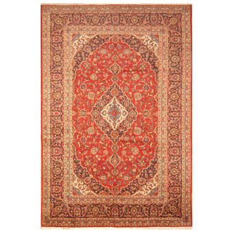 Persian Hand-knotted Kashan Wool Rug (8' x 12')