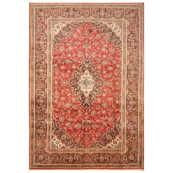 Persian Hand-knotted Kashan Wool Rug (8'1 x 11'10)