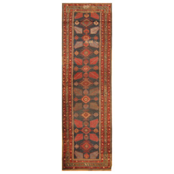 Persian Hand-knotted 1900's Tribal Malayer Wool Runner (3' x 9'10)