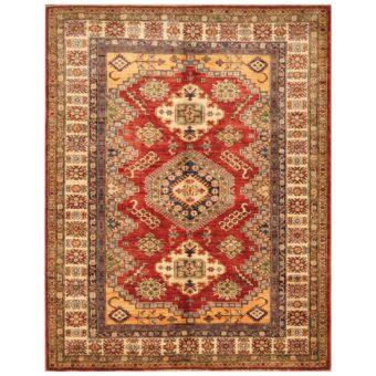 Afghan Hand-knotted Super Kazak Wool Rug (5'1 x 6'4)