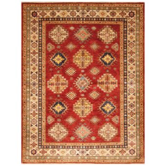 Afghan Hand-knotted Super Kazak Wool Rug (5' x 6'6)