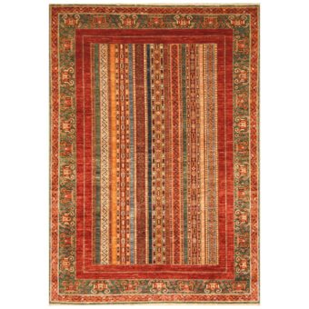 Afghan Hand-knotted Super Kazak Wool Rug (5'7 x 8')