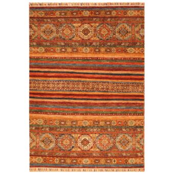Afghan Hand-knotted Super Kazak Wool Rug (4'9 x 7')