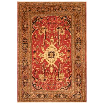 Afghan Hand-knotted Vegetable Dye Oushak Wool Rug (6'4 x 9'2)
