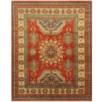 Afghan Hand-knotted Tribal Kazak Wool Rug (6'7 x 8'4)