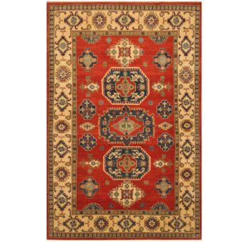 Afghan Hand-knotted Tribal Kazak Wool Rug (5'9 x 8'10)