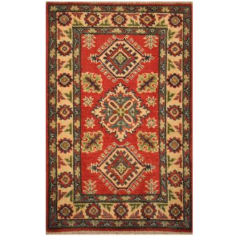 Afghan Hand-knotted Tribal Kazak Wool Rug (2' x 3')
