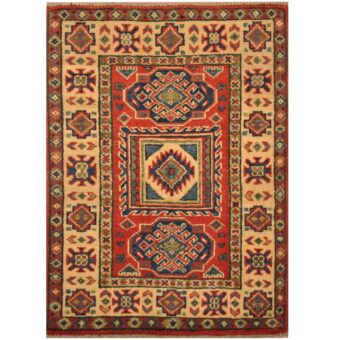 Afghan Hand-knotted Tribal Kazak Wool Rug (2' x 3')