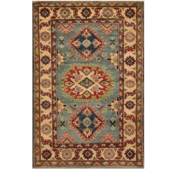 Afghan Hand-knotted Tribal Kazak Wool Rug (2'8 x 4'2)
