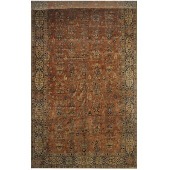 Persian Hand-knotted 1900's Antique Sarouk Wool Rug (10'2 x 20')