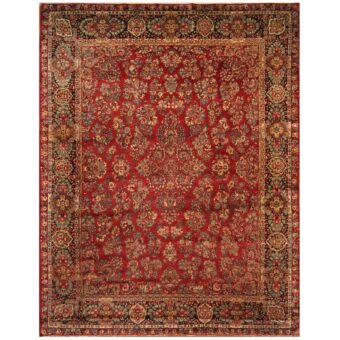 Persian Hand-knotted 1920's Antique Sarouk Wool Rug (12'1 x 15'10)