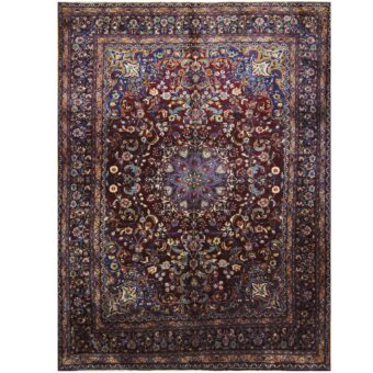 Persian Hand-knotted Mashad Wool Rug (9'6 x 12'8)