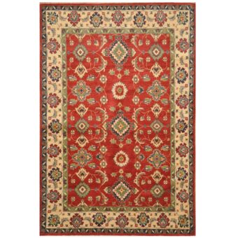 Afghan Hand-knotted Tribal Kazak Wool Rug (5'2 x 7'7)