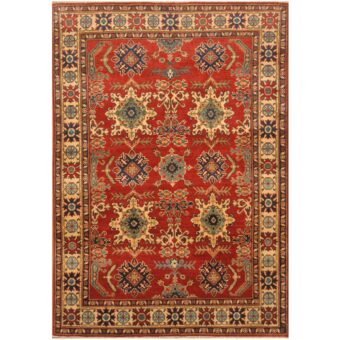 Afghan Hand-knotted Tribal Kazak Wool Rug (4'9 x 6'9)
