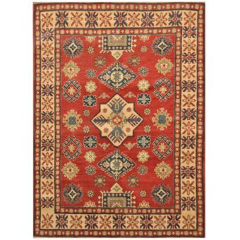Afghan Hand-knotted Tribal Kazak Wool Rug (5' x 6'6)