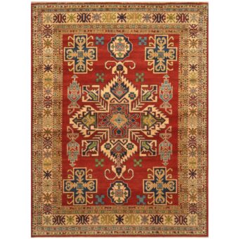 Afghan Hand-knotted Tribal Kazak Wool Rug (5'2 x 7')