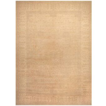 Afghan Hand-knotted Vegetable Dye Whitewash Oushak Wool Rug (9'10 x 13'6)
