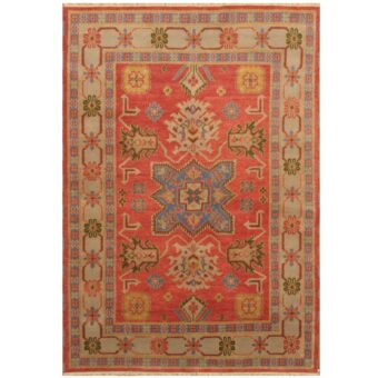 Indo Hand-knotted Tribal Kazak Wool Rug (5'9 x 8')
