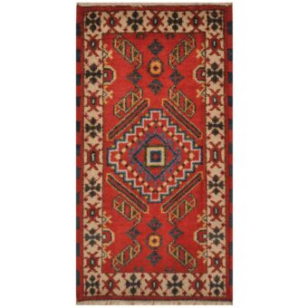 Indo Hand-knotted Tribal Kazak Wool Rug (2'3 x 4')