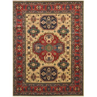 Afghan Hand-knotted Tribal Kazak Wool Rug (8'5 x 11'6)