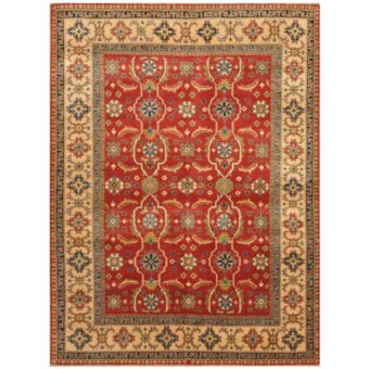 Afghan Hand-knotted Tribal Kazak Wool Rug (5'2 x 6'10)