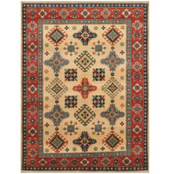 Afghan Hand-knotted Tribal Kazak Wool Rug (5' x 7')