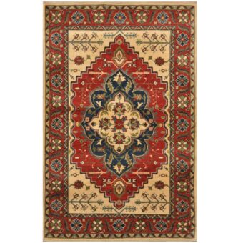 Afghan Hand-knotted Tribal Kazak Wool Rug (4' x 6'3)