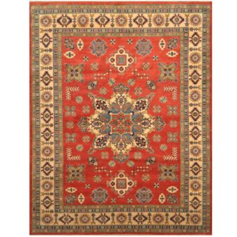 Afghan Hand-knotted Tribal Kazak Wool Rug (9'4 x 12'1)
