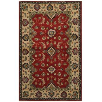 Afghan Hand-knotted Tribal Kazak Wool Rug (4' x 6'3)