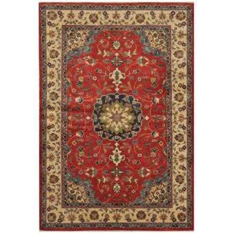 Afghan Hand-knotted Tribal Kazak Wool Rug (4' x 5'9)