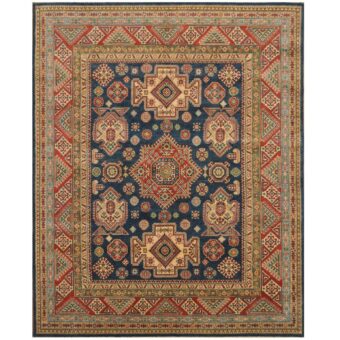 Afghan Hand-knotted Tribal Kazak Wool Rug (8' x 9'10)
