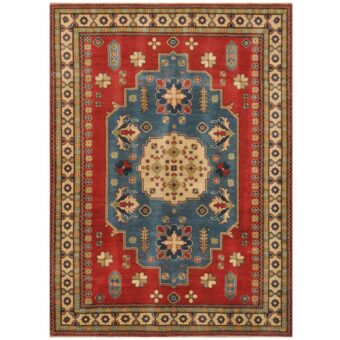 Afghan Hand-knotted Tribal Kazak Wool Rug (6' x 8')
