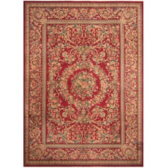Indo Hand-knotted Vegetable Dye Aubusson Wool Rug (10' x 14')