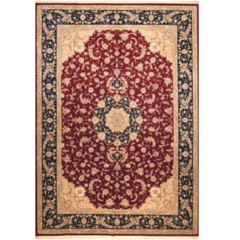 Indo Hand-knotted Vegetable Dye Tabriz Wool & Silk Rug (10' x 14')