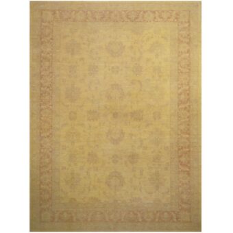 Afghan Hand-knotted Vegetable Dye Overdye Oushak Wool Rug (9'9 x 13')