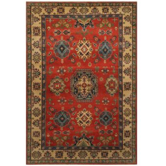 Afghan Hand-knotted Kazak Wool Rug (5'7 x 7'10)