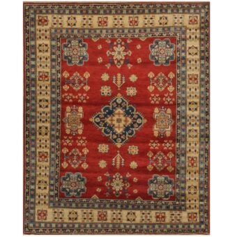 Afghan Hand-knotted Kazak Wool Rug (5'3 x 6'2)
