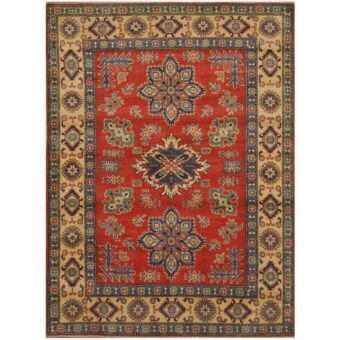 Afghan Hand-knotted Kazak Wool Rug (5'1 x 7')