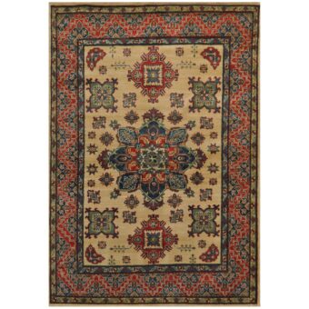 Afghan Hand-knotted Kazak Wool Rug (5'2 x 7'7)