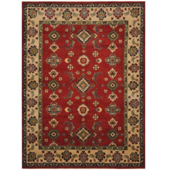 Afghan Hand-knotted Kazak Wool Rug (5' x 6'8)