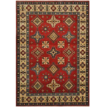 Afghan Hand-knotted Kazak Wool Rug (5' x 7'2)