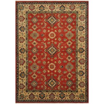 Afghan Hand-knotted Kazak Wool Rug (5' x 7'2)