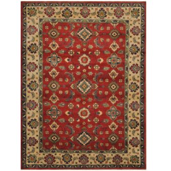 Afghan Hand-knotted Kazak Wool Rug (5' x 6'9)