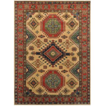 Afghan Hand-knotted Kazak Wool Rug (6'6 x 9')