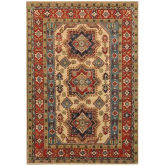 Afghan Hand-knotted Kazak Wool Rug (6' x 9'1)